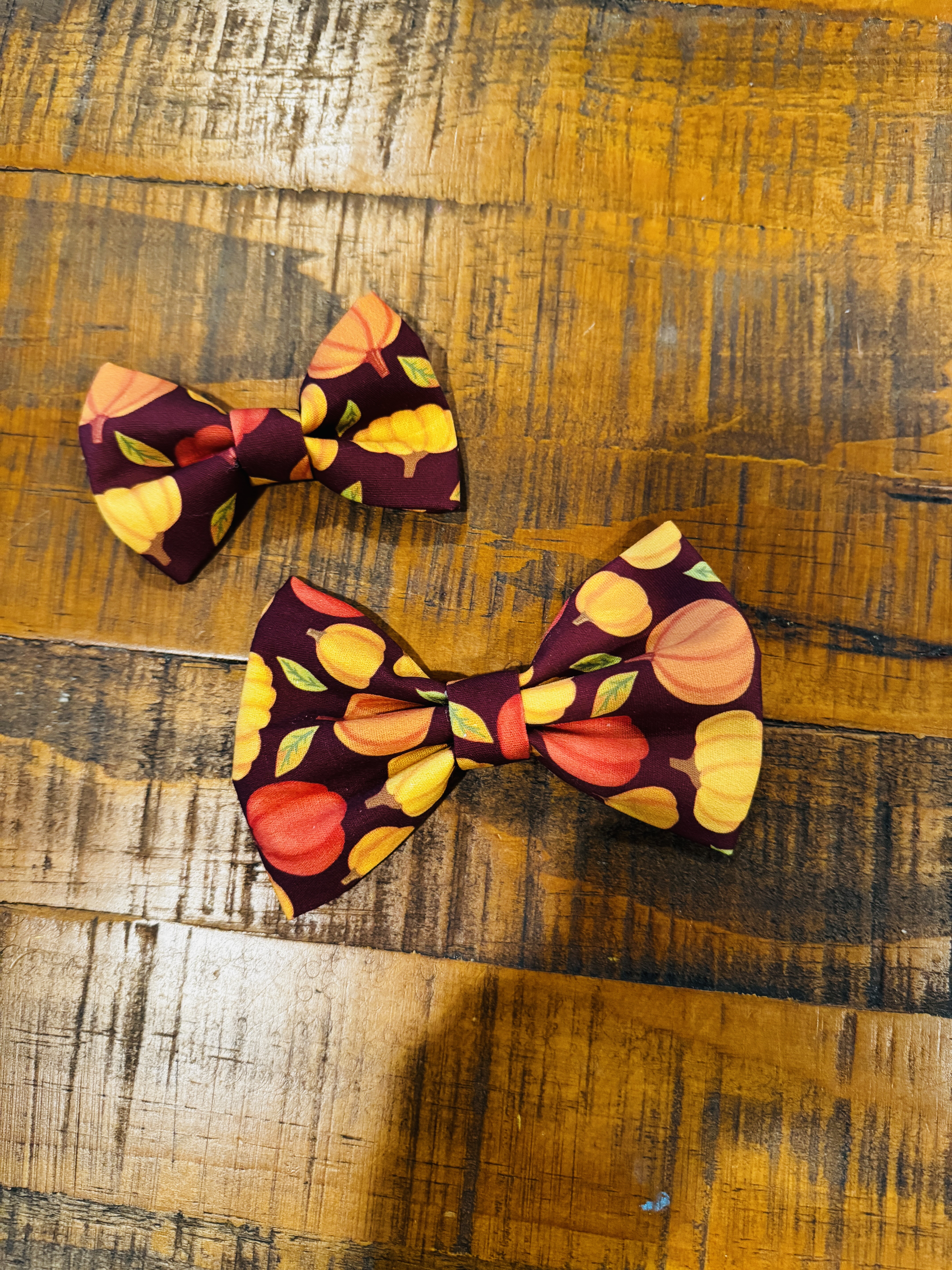Handmade Pet Bow Ties - Fall prints