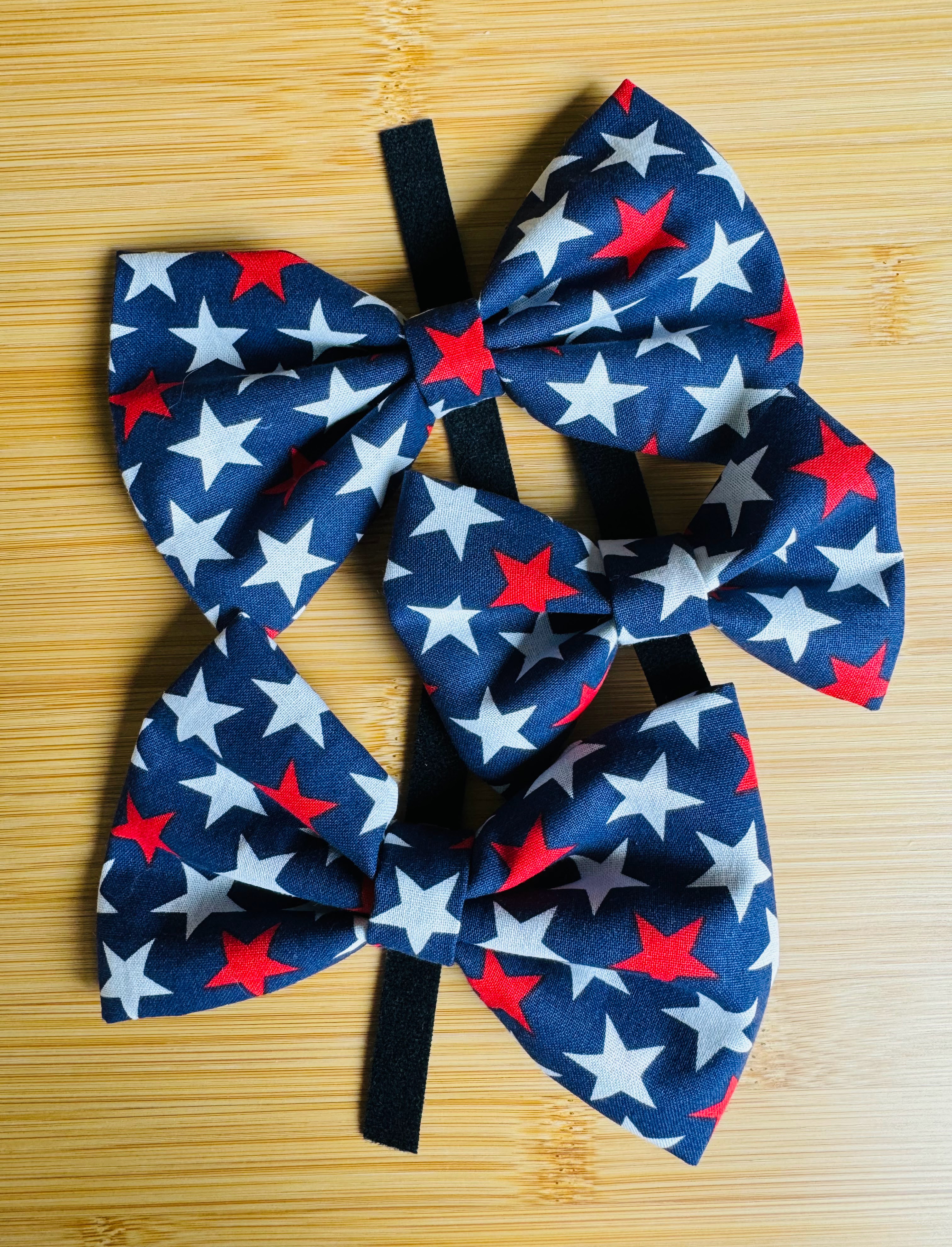 Handmade Pet Bow Tie - Sports, Patriotic Prints
